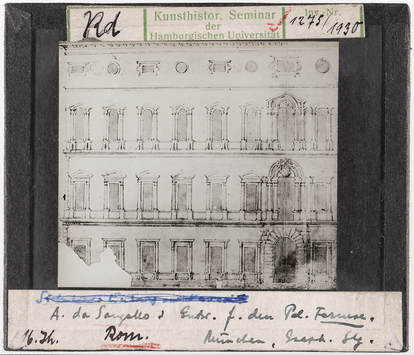 Vorschaubild Rom: Palazzo Farnese, Fassadenentwurf. Antonio da Sangallo 